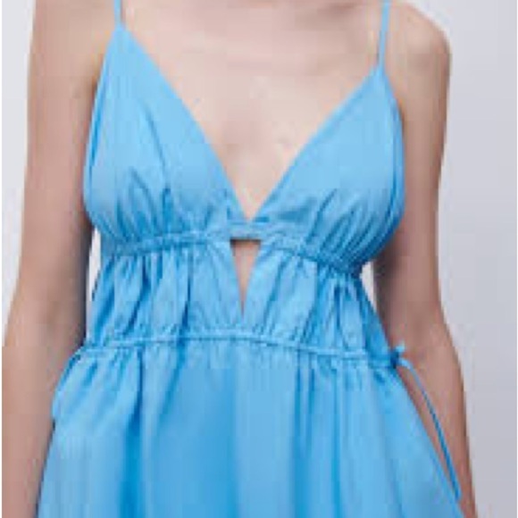 (48) ❤️ BNWT Jonathan Simkhai Amira dress in Capri - Picture 1 of 7